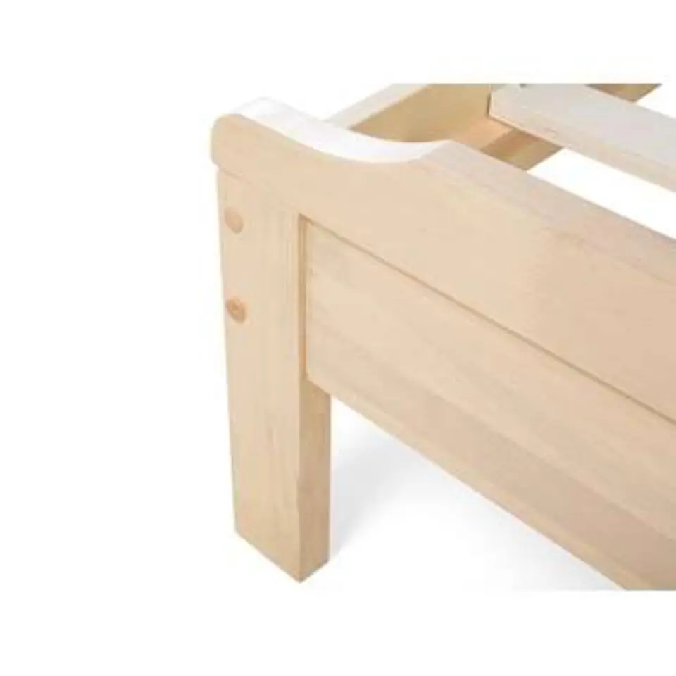 CARNAC - Tweepersoonsbed - Lichthout - 160 x 200 cm - Rubberhout