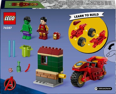 LEGO Super Heroes 76287 Iron Man med motorsykkel og Hulken