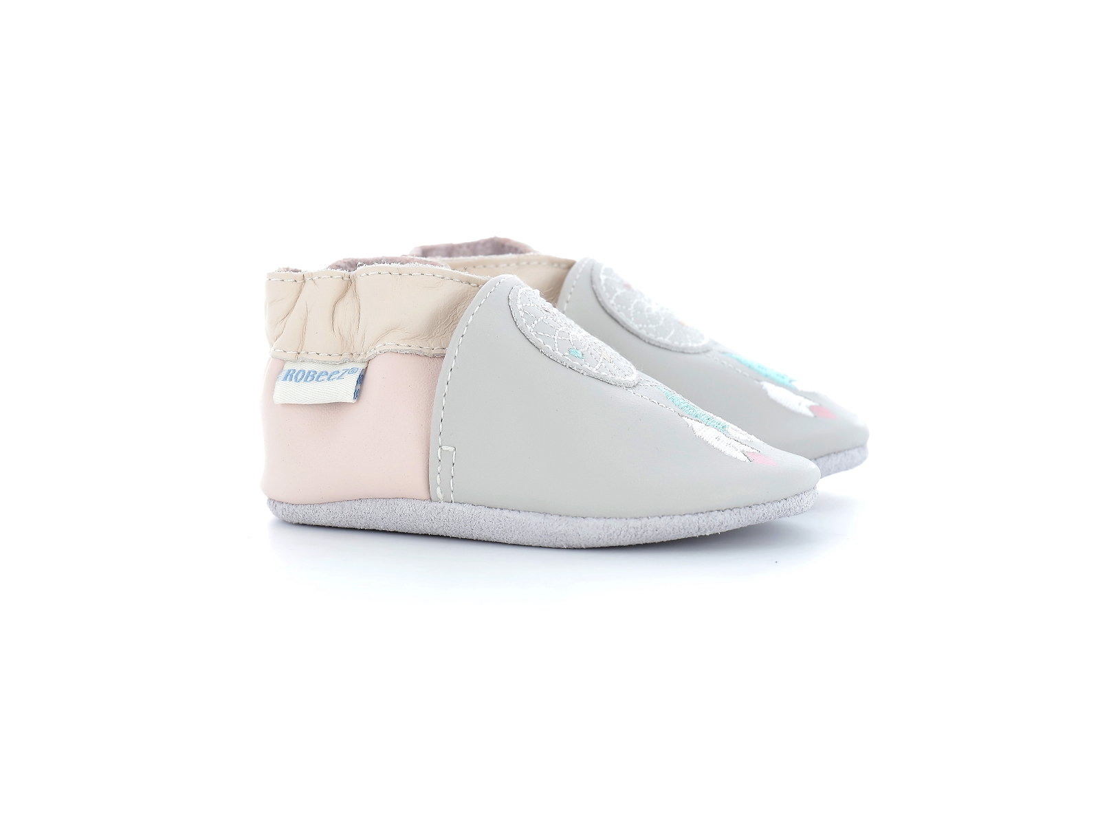 Robeez-DREAM TACKER Cuir Beige Rose