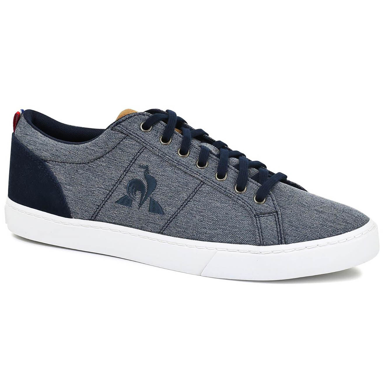 Le Coq Sportif Baskets en Toile & Velours de Cuir Verdon Classic bleues