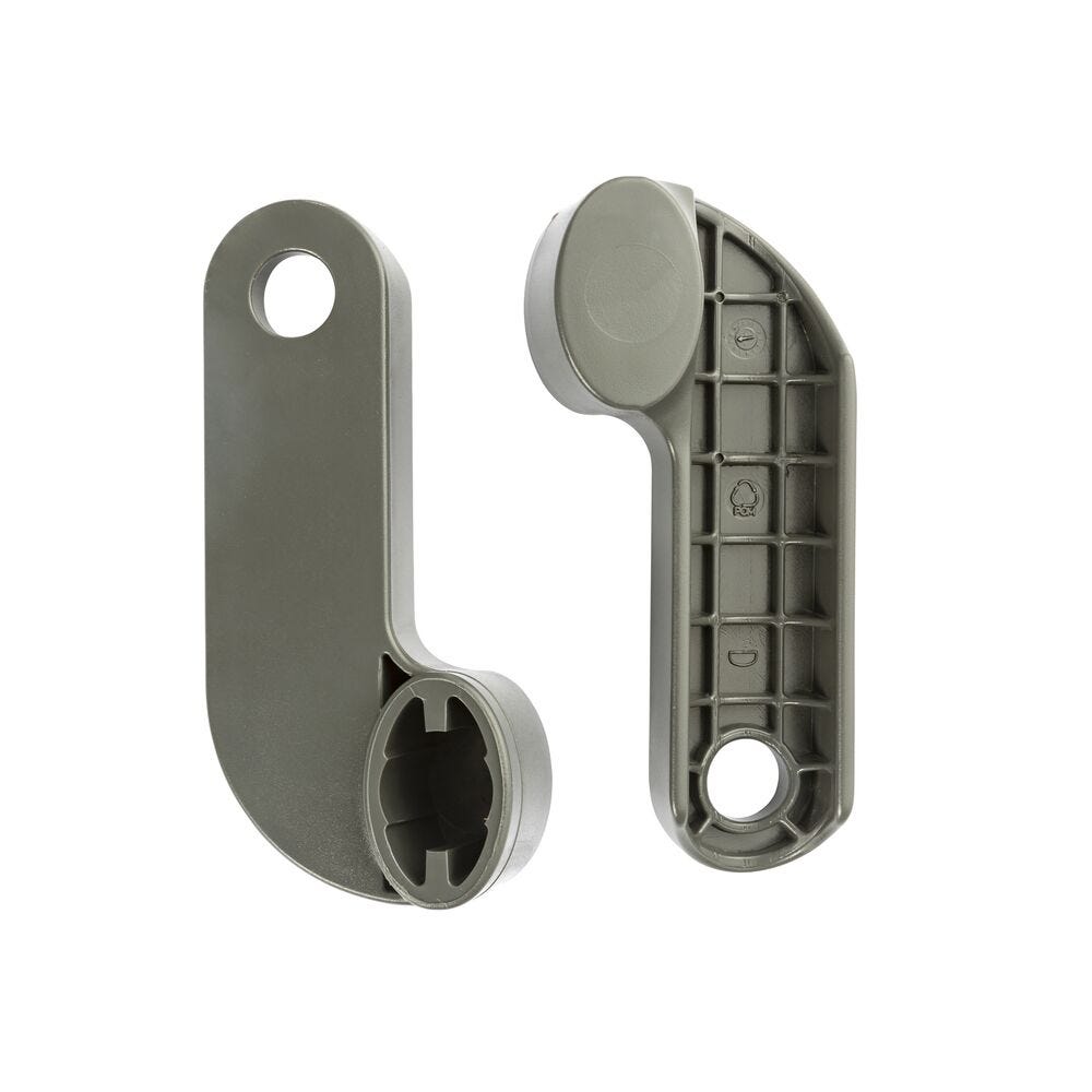 Querstrebenhalter (x2) Alu Cham/Cham Elips Polymer Grau Anthracite