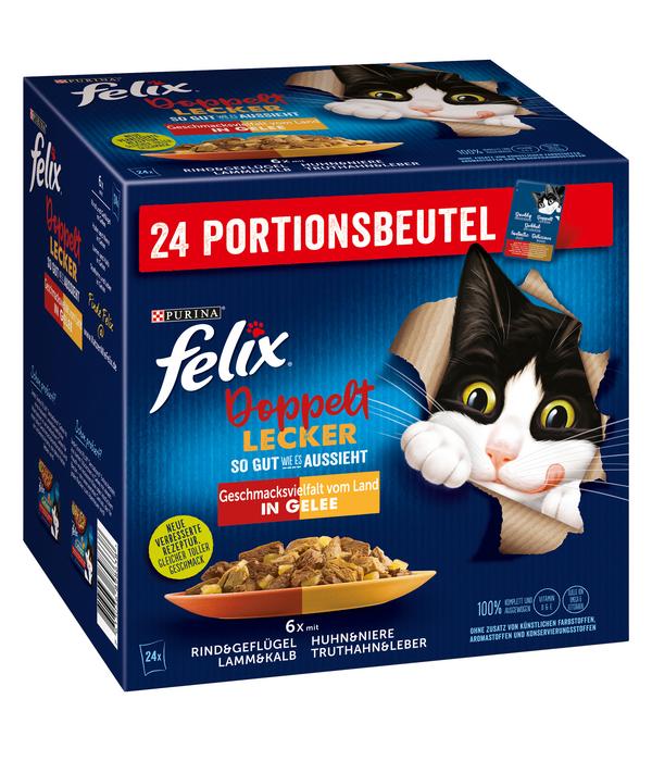 PURINA felix® Nassfutter für Katzen Doppelt