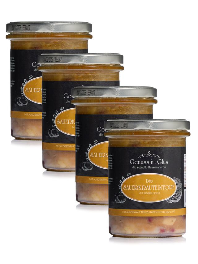 Bio Sauerkrauteintopf mit Rind, 4er-Set