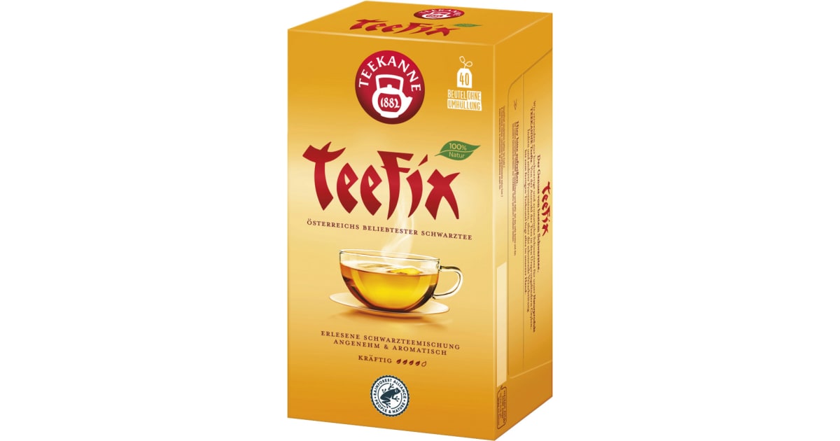 TEEKANNE Teefix Schwarzteemischung 40er-Packung