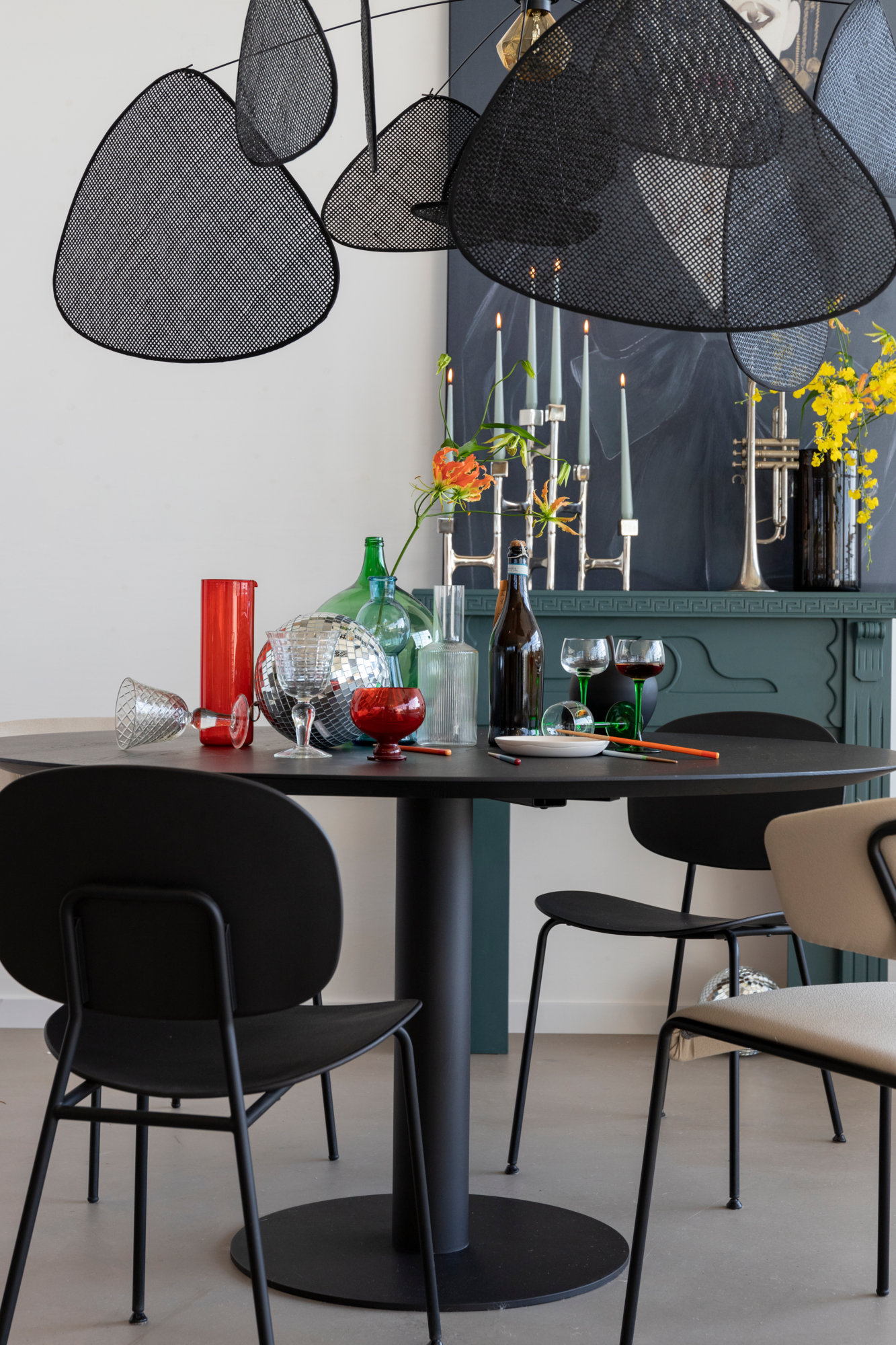 Eettafel Colon Ø140 eiken choco