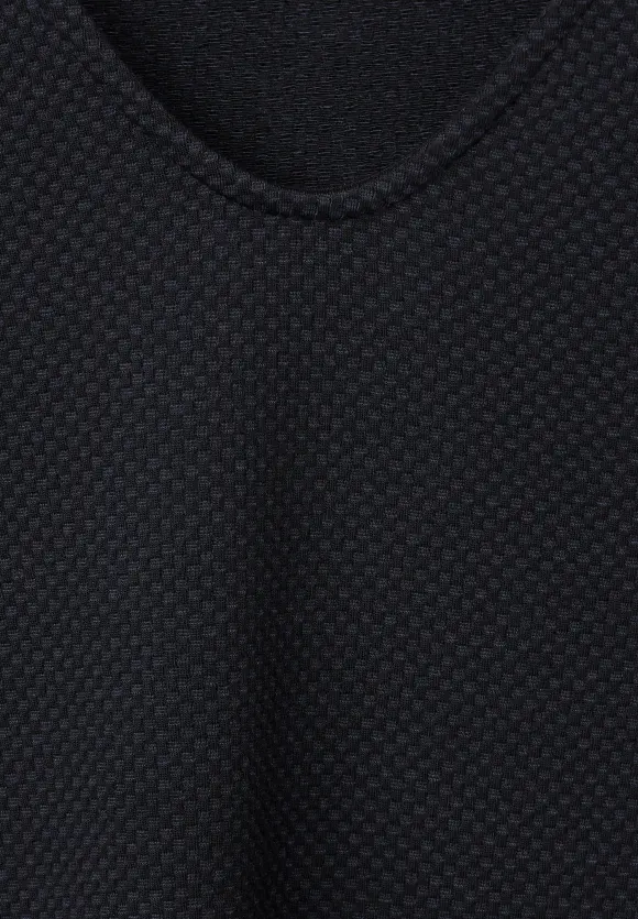 Kleid mit 3D-Struktur - deep blue