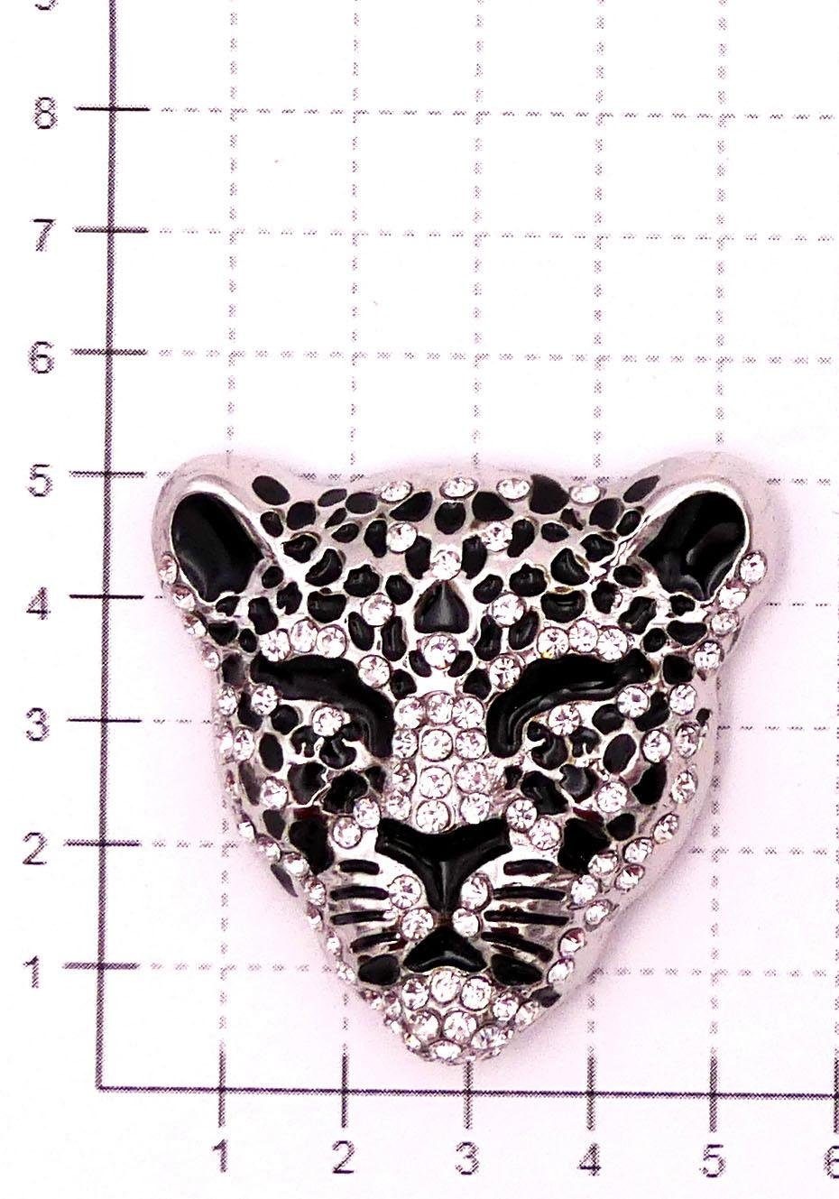Firetti Brosche »Schmuck Geschenk Ansteckschmuck Leopard« ()  mit Strasssteinen