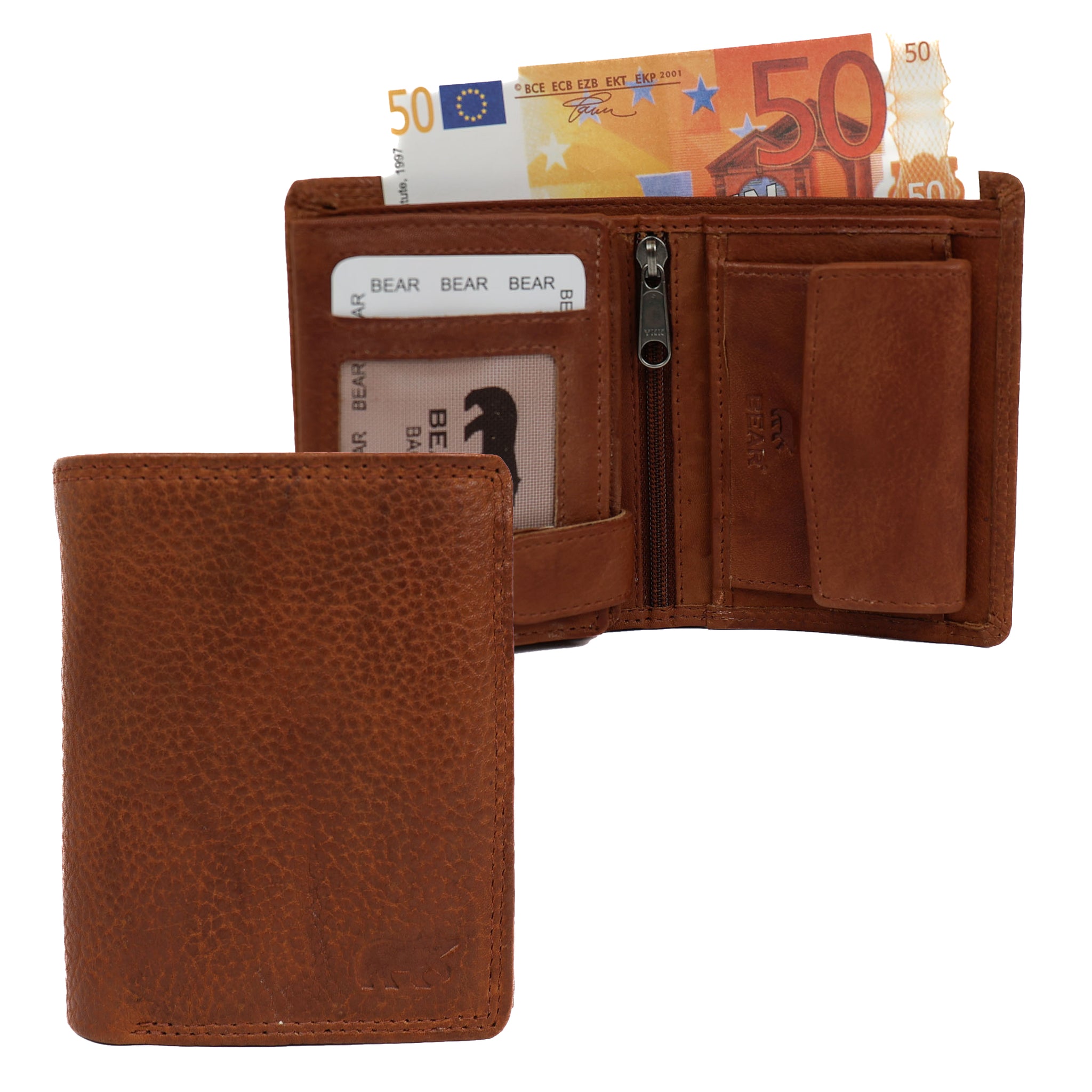 Hoge billfold 'Nolan' cognac COGNAC