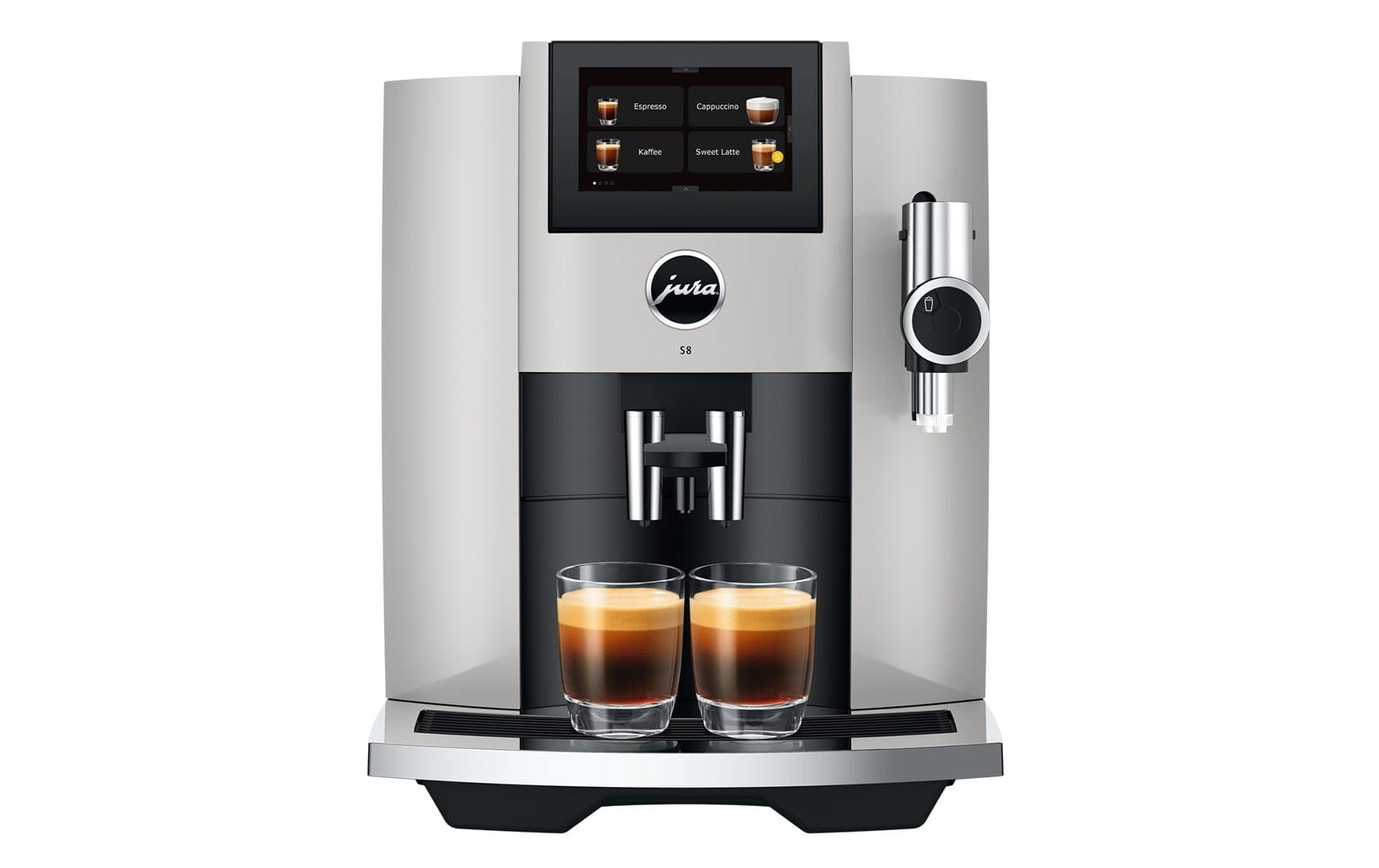 Kaffeevollautomat S8 Platin (SB)<br>Zwei-Tassen-Vollautomat für eine Vielzahl von Kaffeegetränken