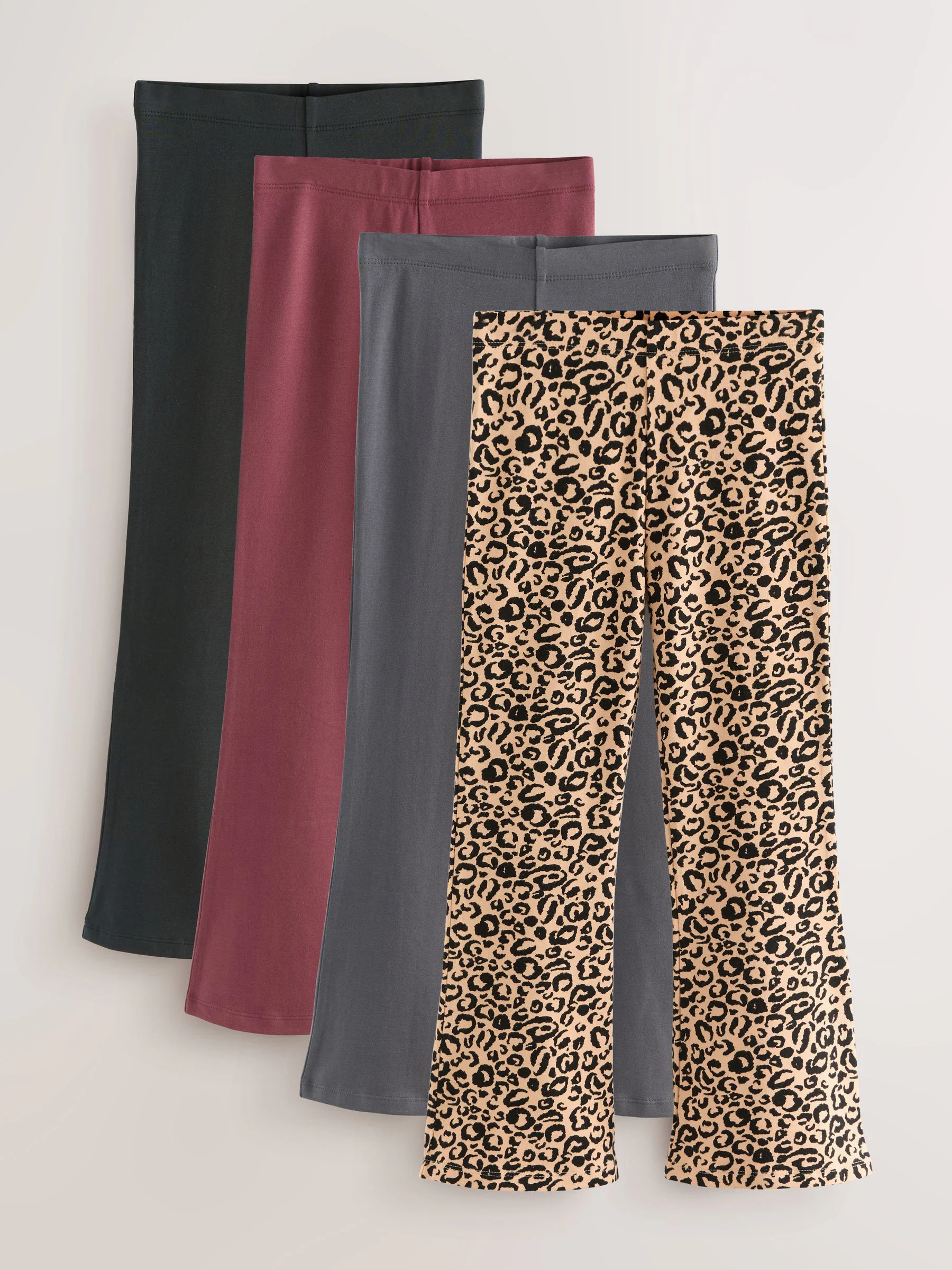 Dierenprint/Rood - Uitlopende legging (3-16jr)