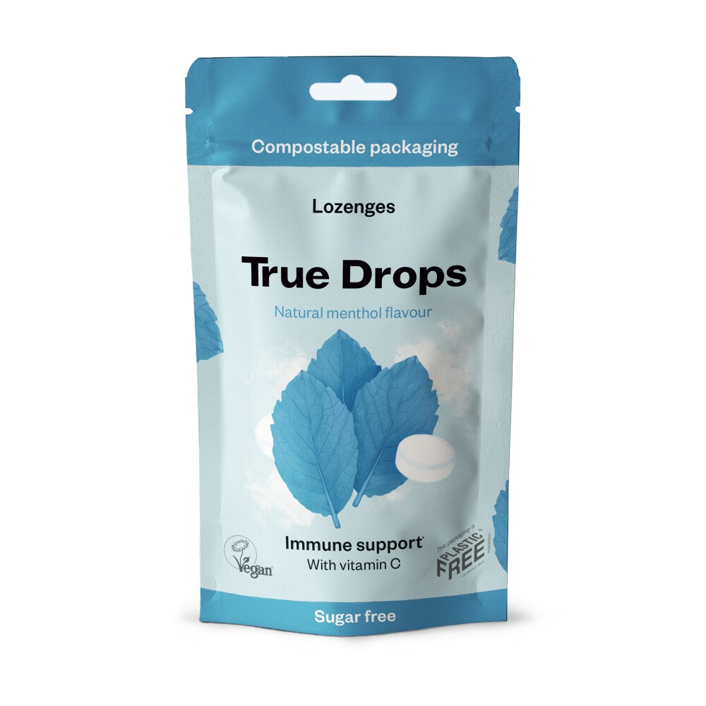 3x True Gum True Drops Keelpastilles Menthol70 gr