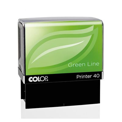 Colop Printer 40 Green Line - Tampon personnalisable - 6 lignes - format rectangulaire