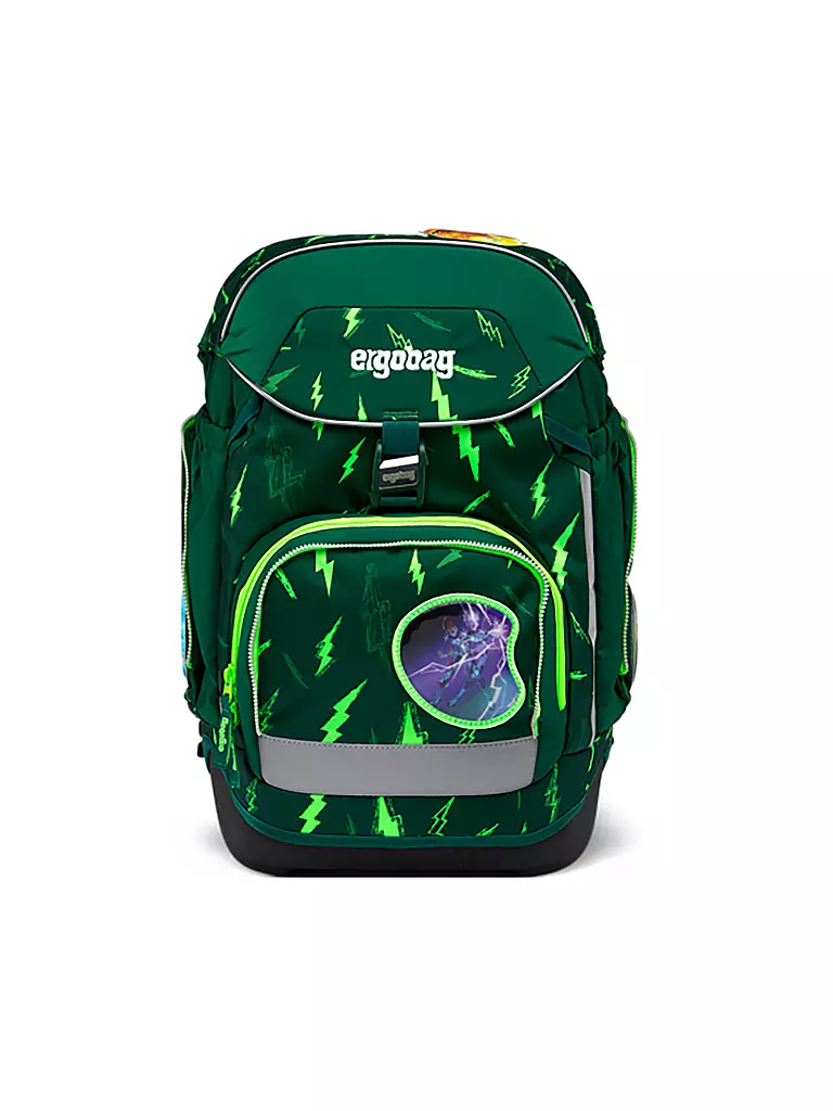 ERGOBAG Schultaschen Set 6tlg MAXI Lumi - Bärtastisch  dunkelgrün