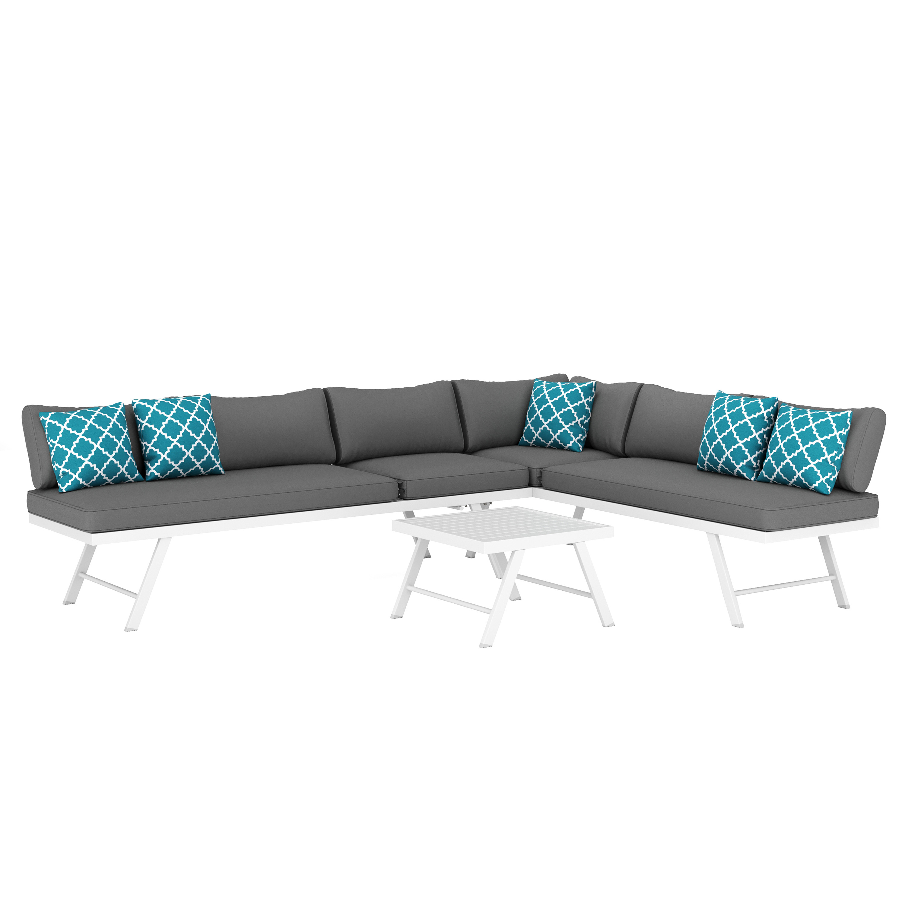Lounge CALVI multifunktional anthrazit/weiss
