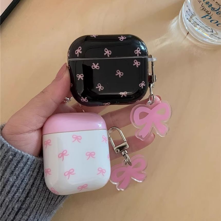Capritz - Bow AirPods / Pro oortelefoonhoesje huid / bedel / set