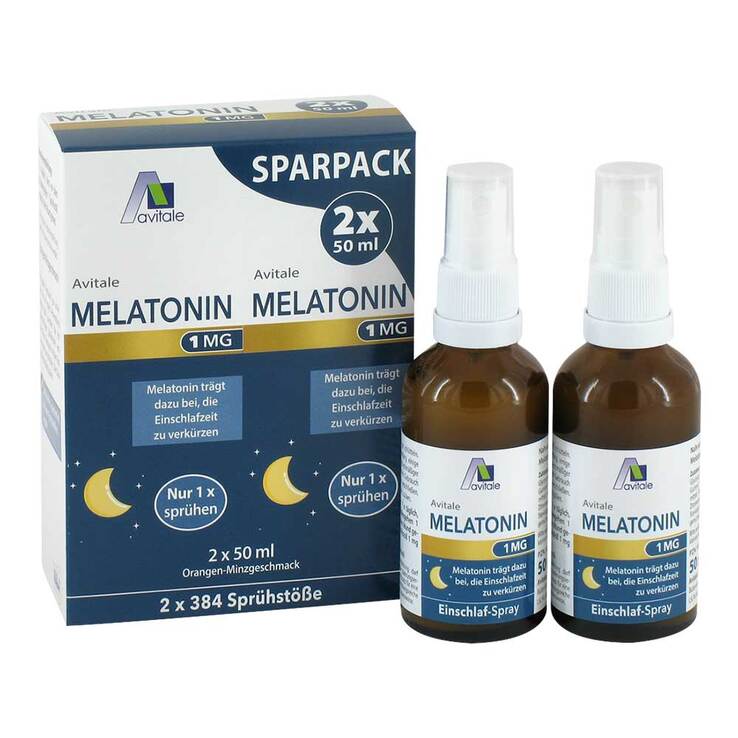Melatonin 1 mg Einschlaf-Spray , 2X50 ml