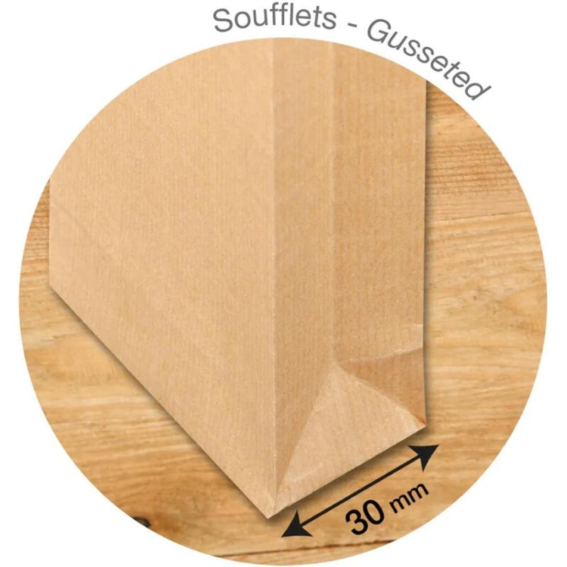 Paquet de 5 Pochettes Kraft Brun C4-229x324 mm avec Soufflet de 30 mm - Auto-Adhésives - 120g/m2 - Brun