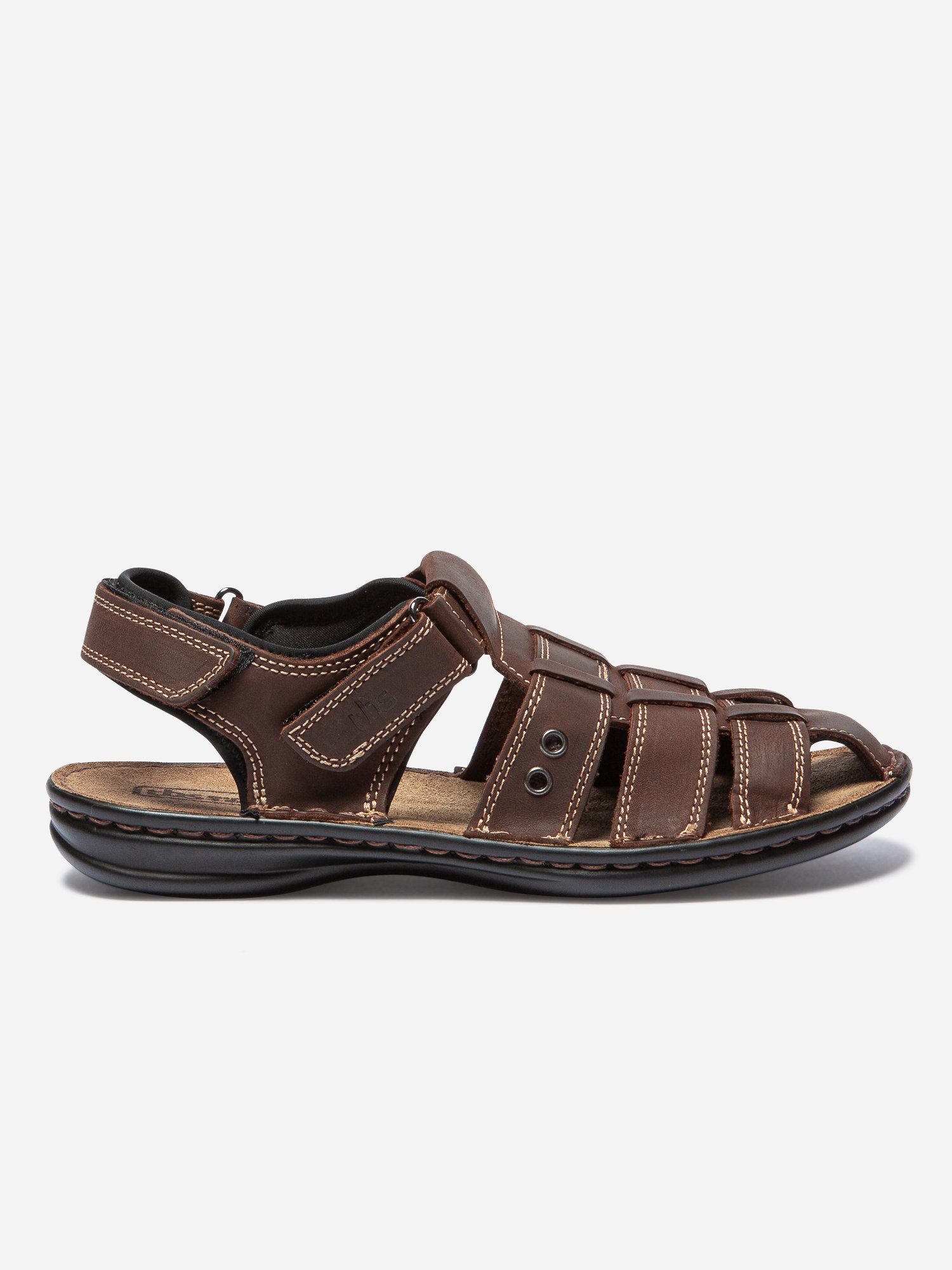 Sandales Homme Dessus Cuir Marron