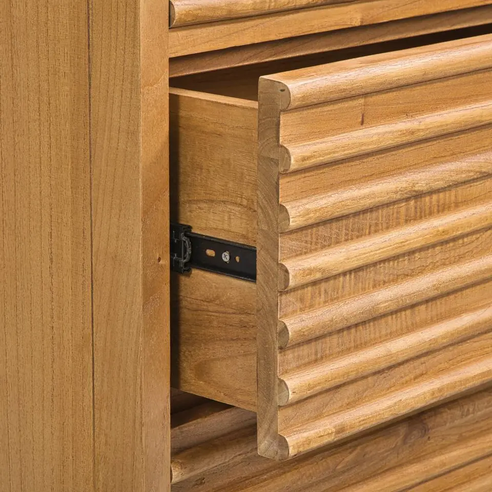 Ladekast Cinta 3 lades - naturel - 70x40x102 cm