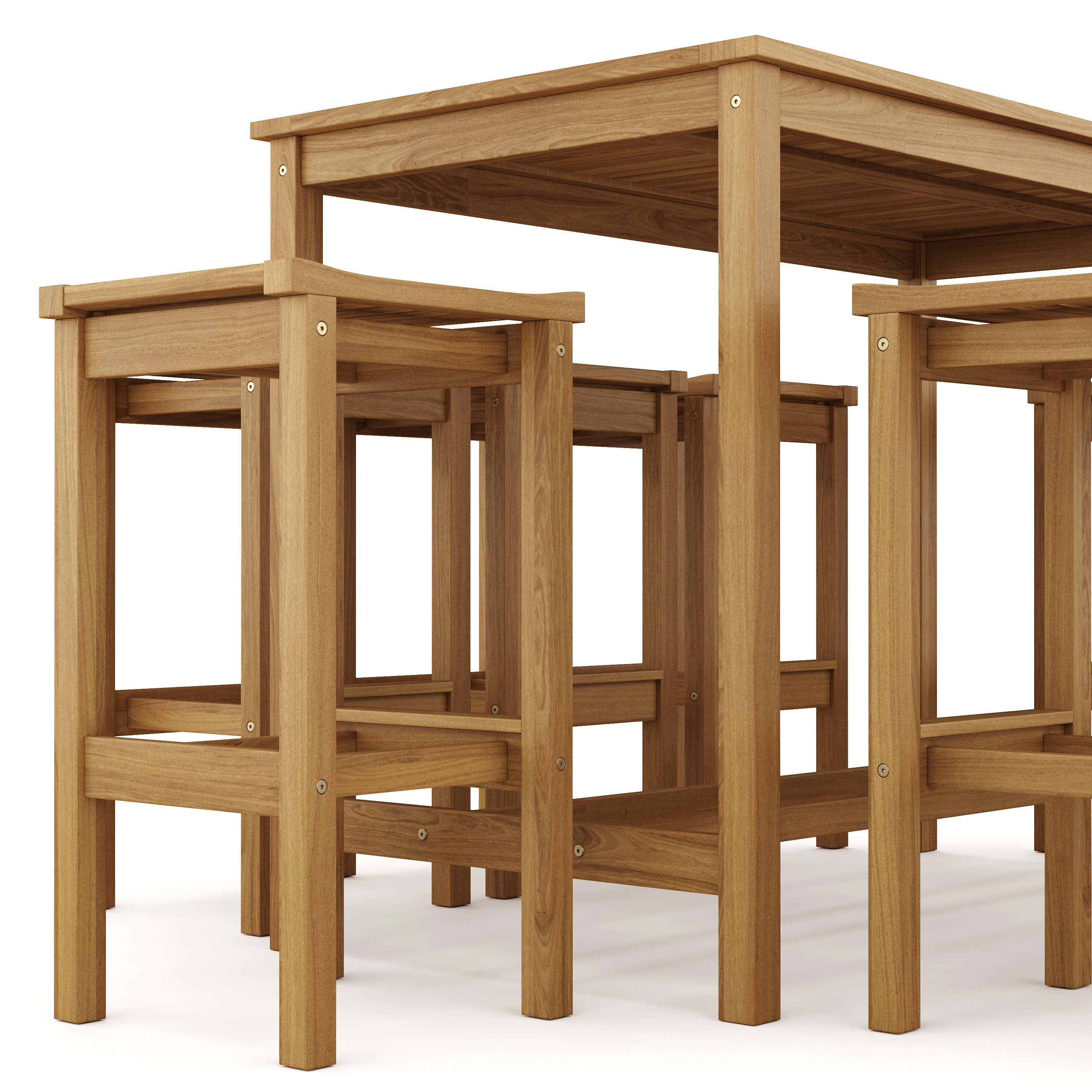 Gartenbar Set Holz ALHAMBRA 9-teilig