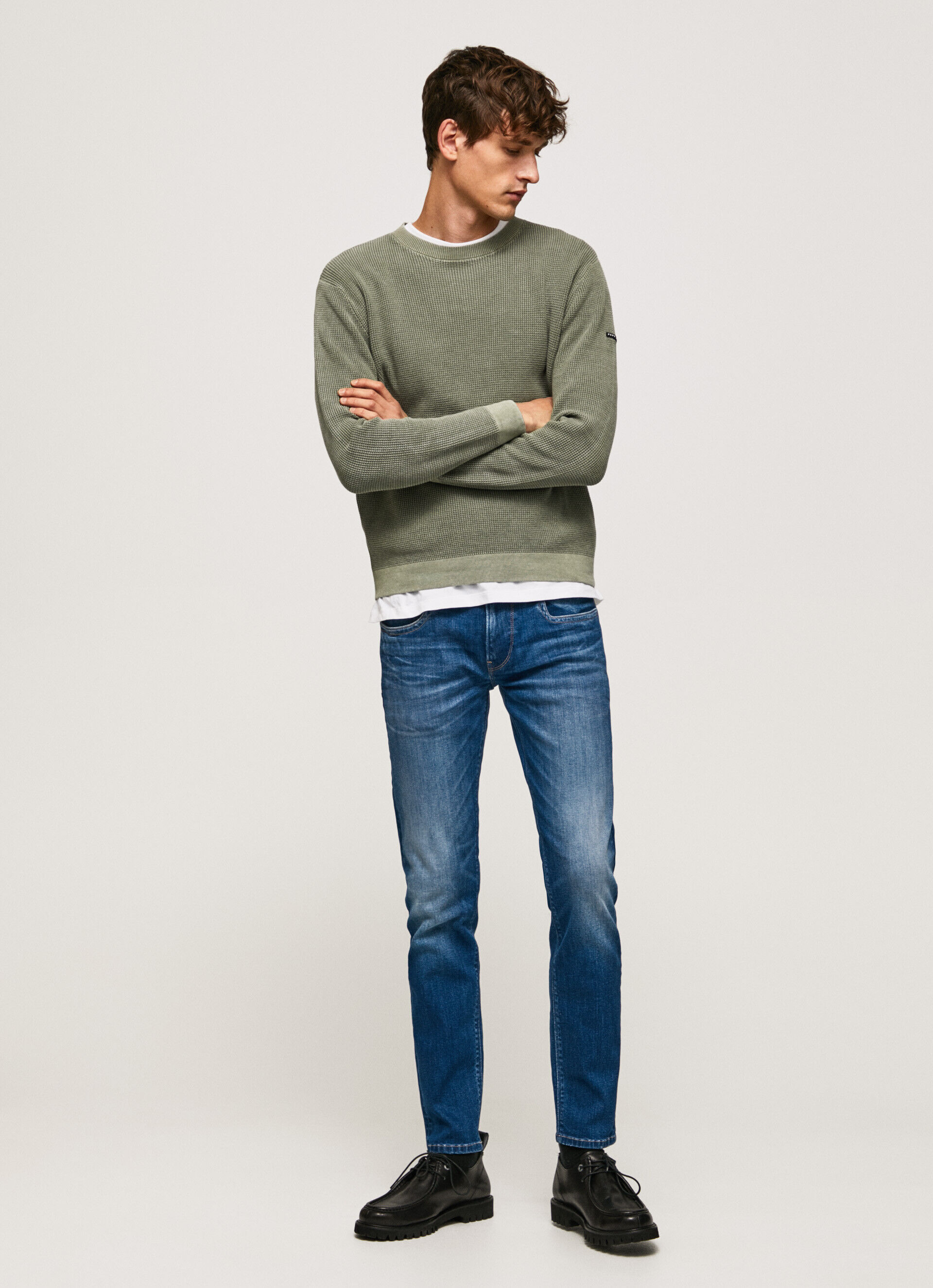 Calça jeans Hatch Fit Slim com cintura baixa - jeans