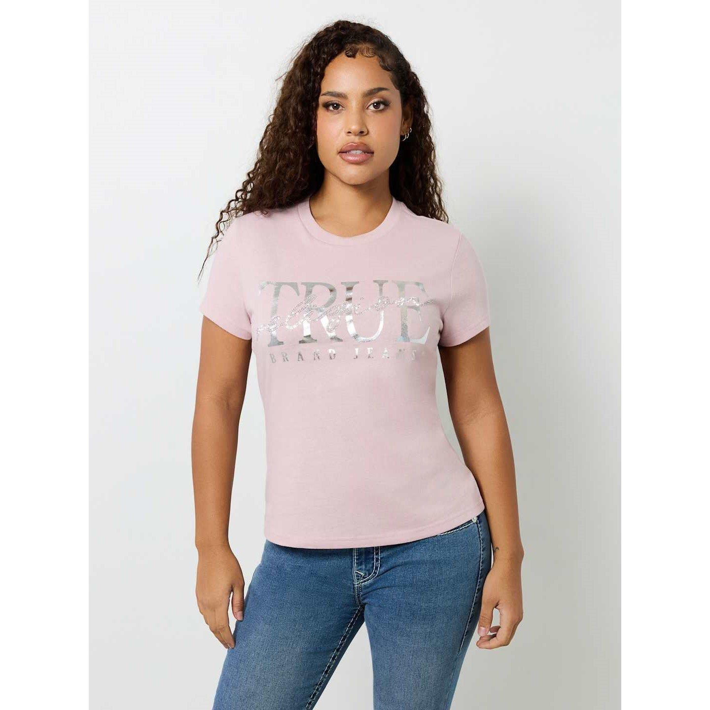 True Religion TR Logo Short Sleeve T Shirt Womens