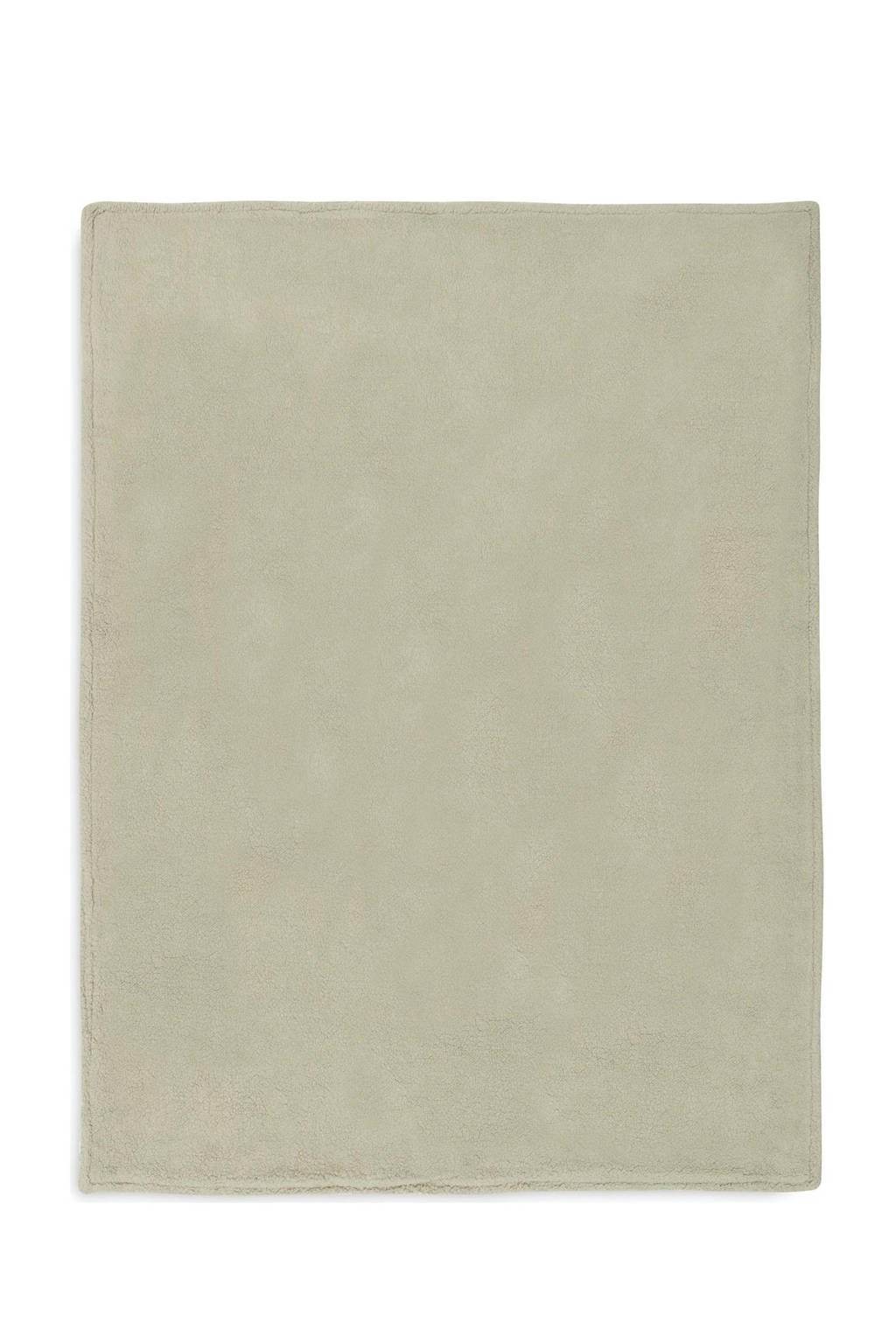 baby wiegdeken 75x100cm Grain Knit - Olive Green/Velour