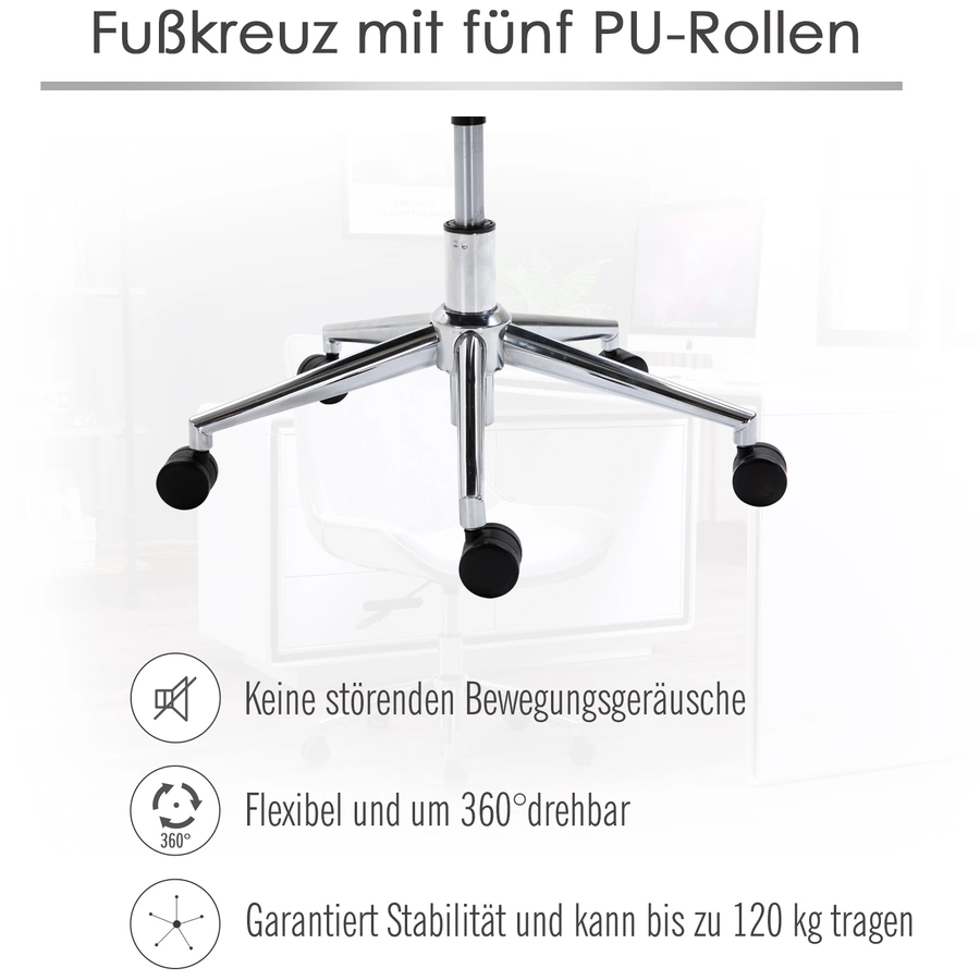 HOMCOM Drehstuhl im Retro-Stil grau