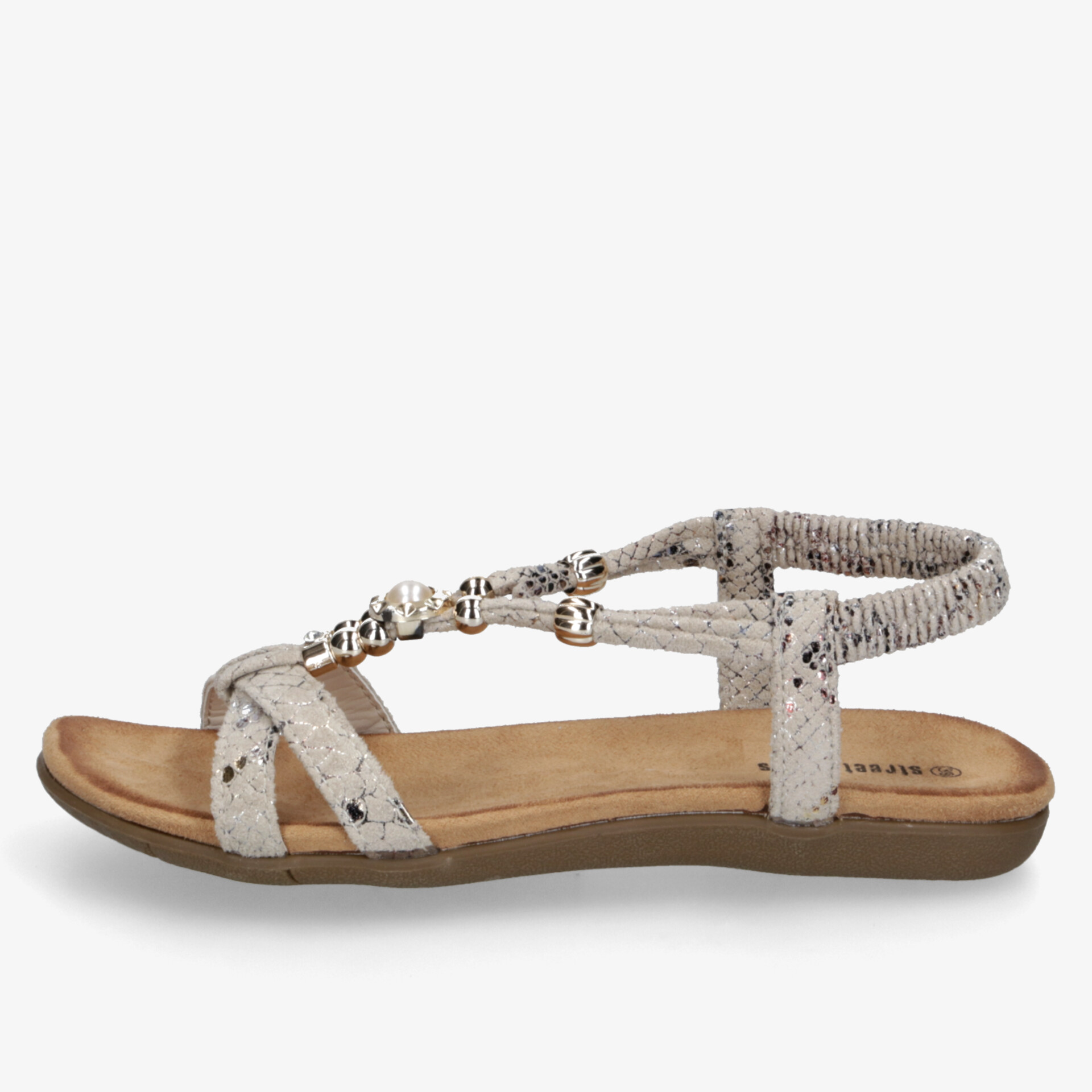 street shoes Damen Riemchensandalen beige