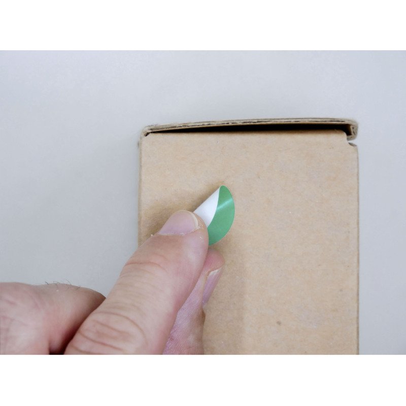 Pastille adhésive repositionnable Ø 20 mm Avery verte - Rouleau de 500