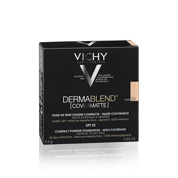 Pó compacto Vichy Dermablend Covermatte nº 25 Nude 9,5g