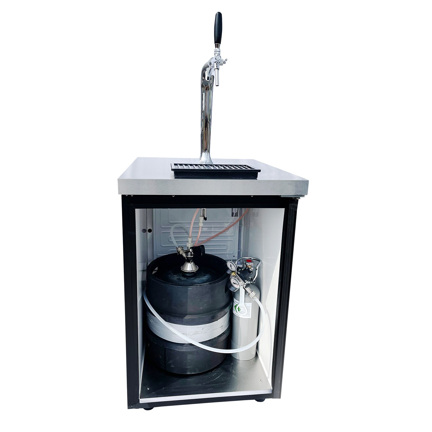 Fassbierkühlschrank Komplett-Set | 50L Bierzapfanlage mit Schanksäule & Kompensatorhahn, Kombi