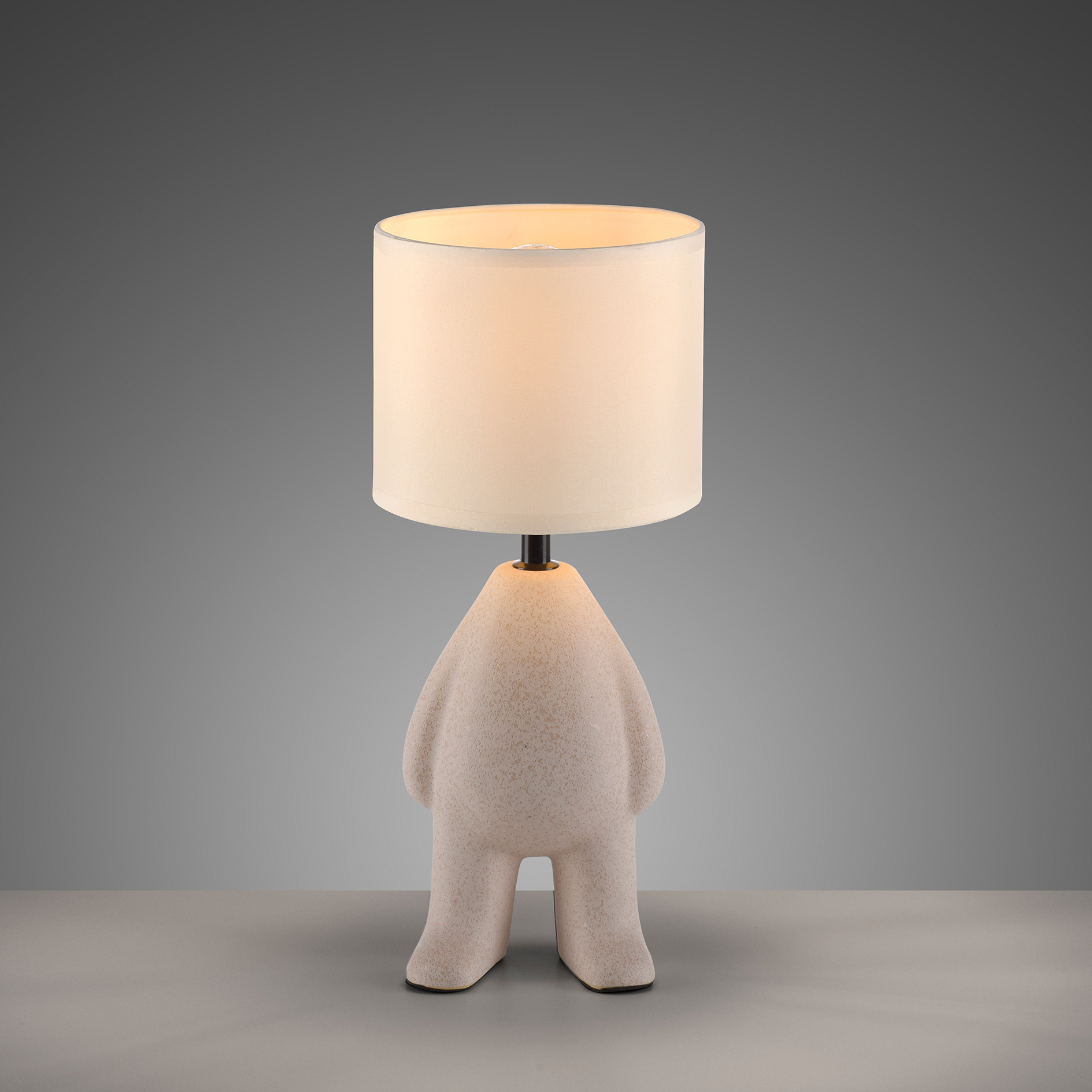 Tischleuchte - beige - Keramik - 38 cm hoch