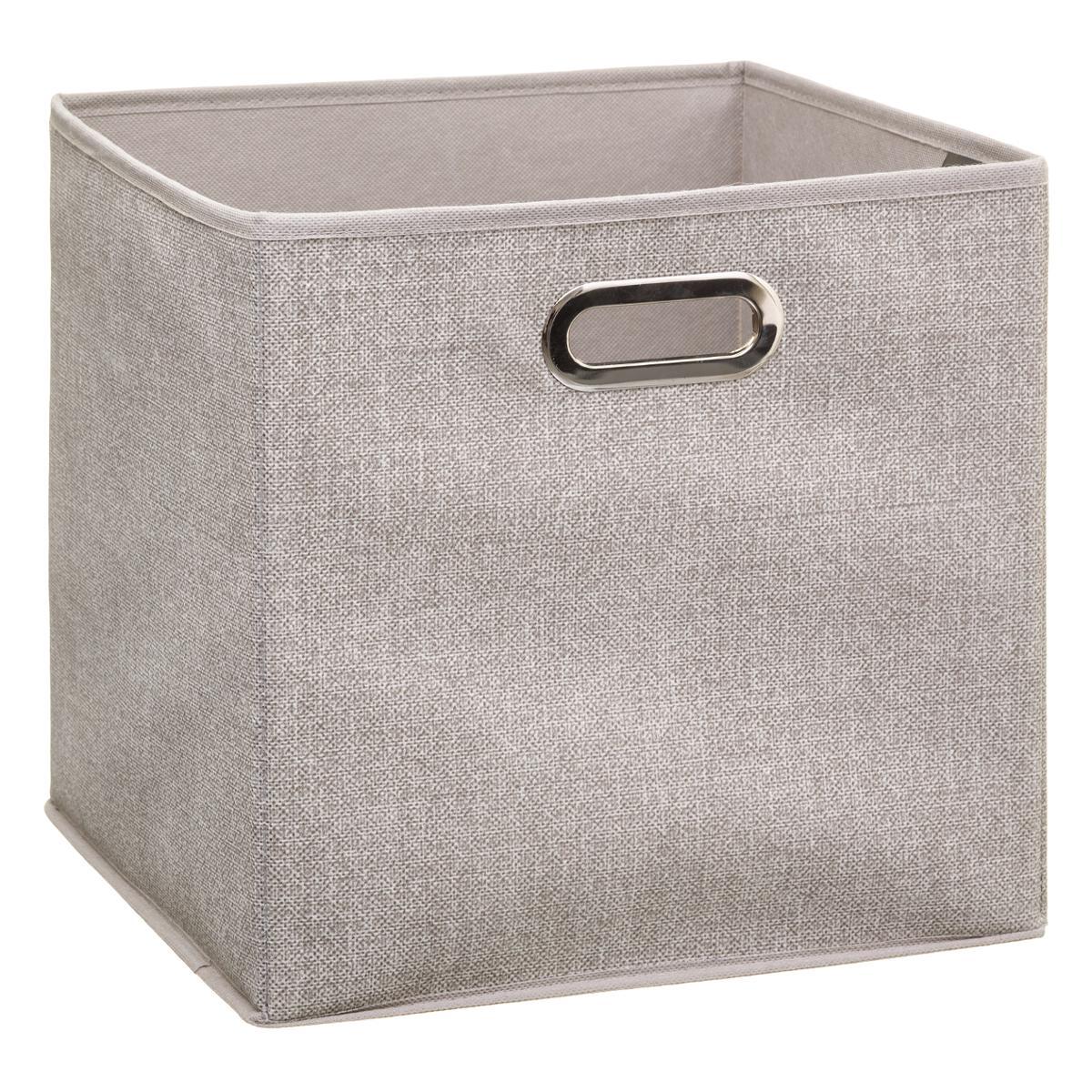 BOITE DE RANGEMENT 31X31CM BEIGE CHINE
