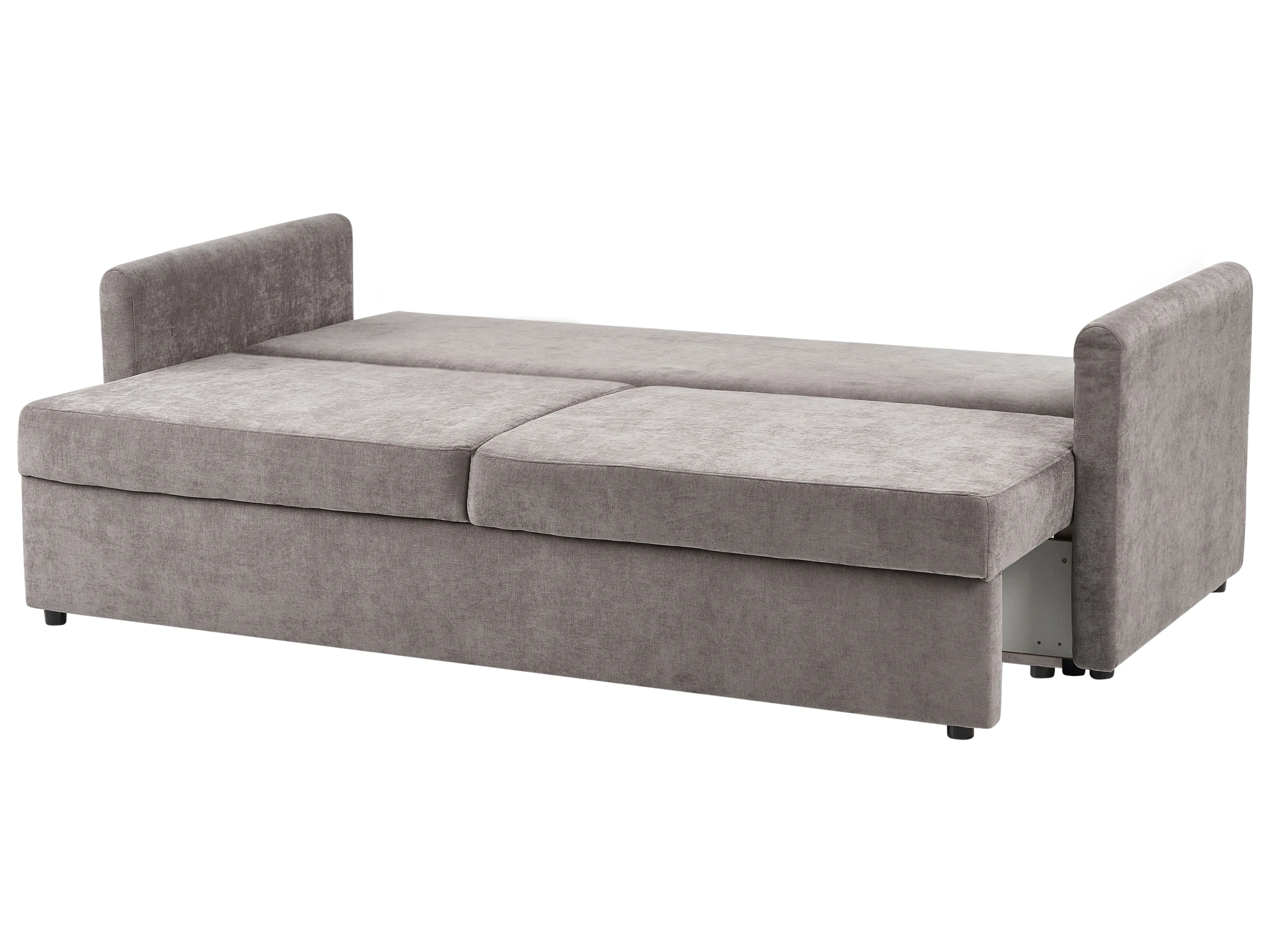 Slaapbank 3-zits BLEIK Chenille Taupe met opbergruimte