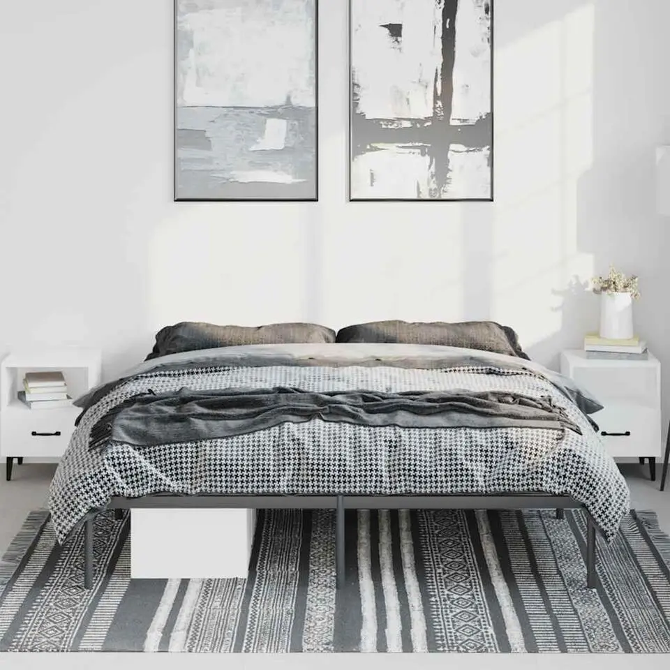 vidaXL - Metalen bed frame - Zwart - 183x213 cm