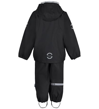 Mikk-Line Regenkleidung m. Träger - PU - Recycelt - Black
