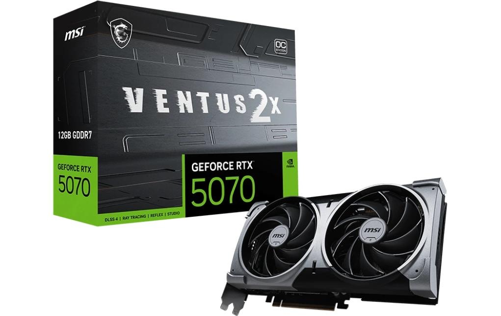 MSI Grafikkarte »GeForce RTX 5070 VENTUS 2X OC 12 GB« 12 GB