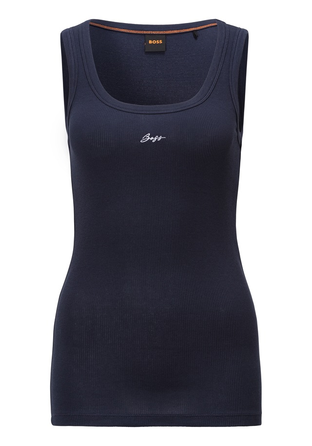 BOSS ORANGE Tanktop »Ematite Premium Damenmode«, mit gerippter Struktur