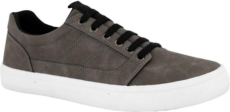Memphis One leren sneakers grijs
