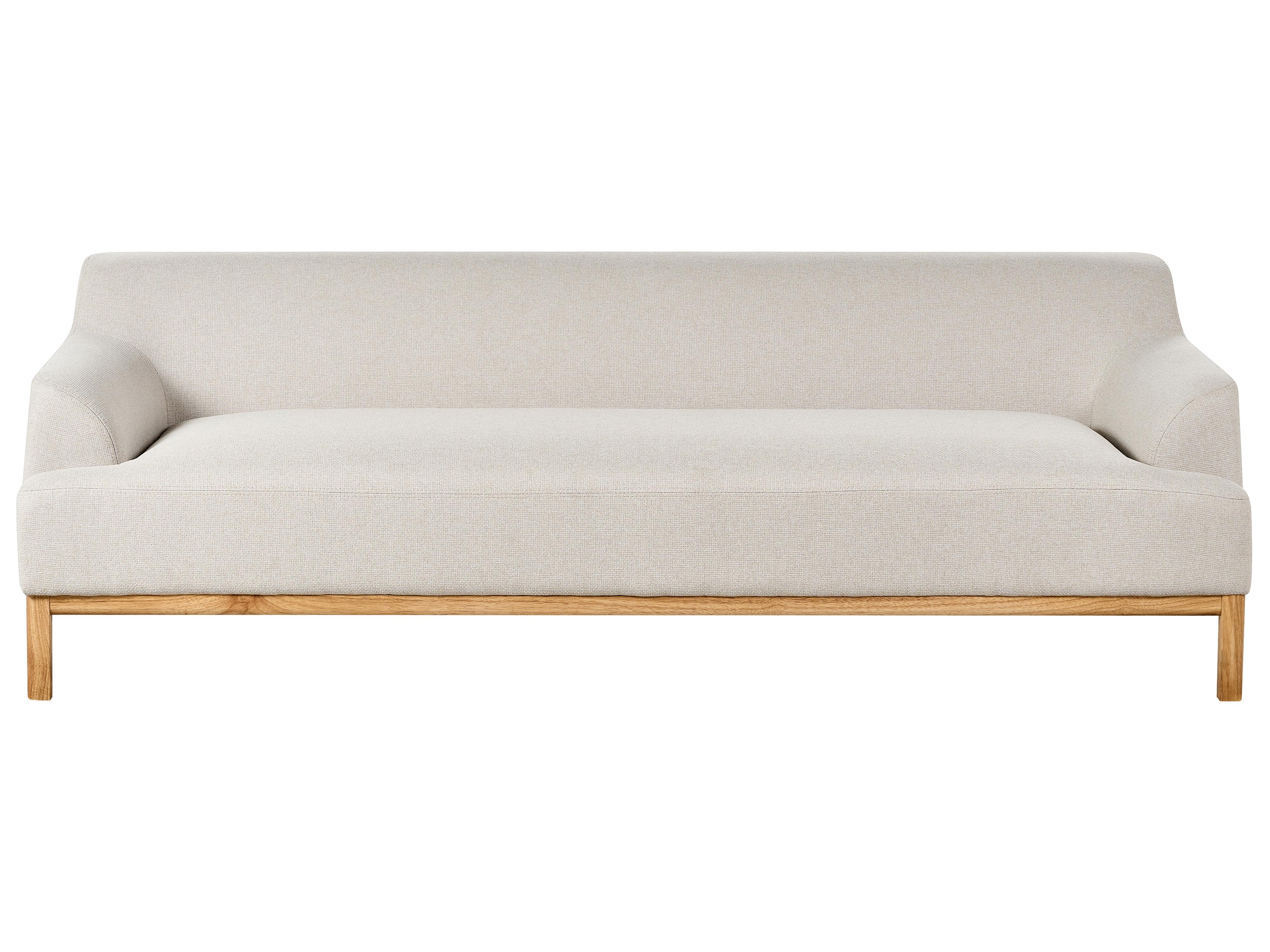 Bank 3-zits SOSJO Stof Lichtbeige