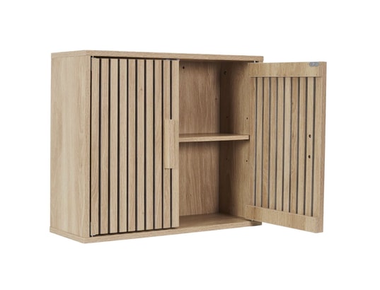 THE HOME DECO FACTORY - Elément suspendu Armoire murale 2 portes saulk en bois - marron