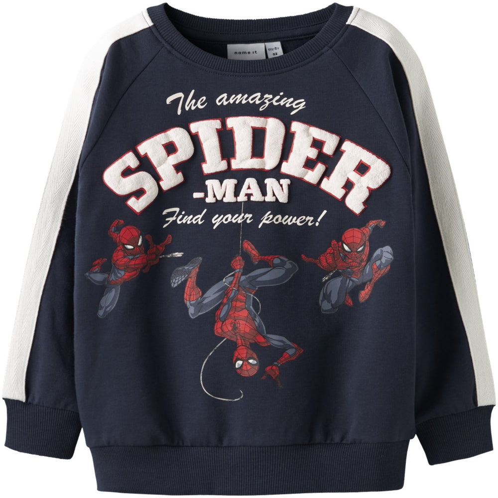 Køb Name It Navy Blazer Nmmobert Spider Nreg Sweat Bru Mar