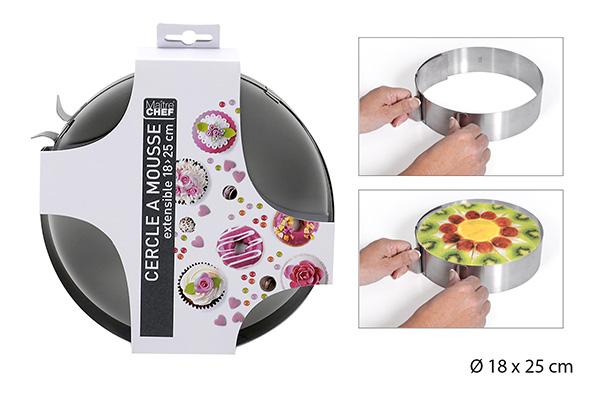 CERCLE A MOUSSE EXTENSIBLE 18 A 25CM
