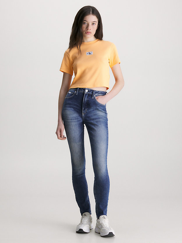 Calça jeans skinny de cintura alta
