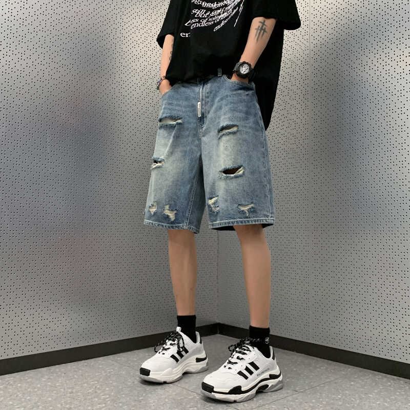 Bay Go Mall - Mid Rise Distressed Washed Denim Shorts