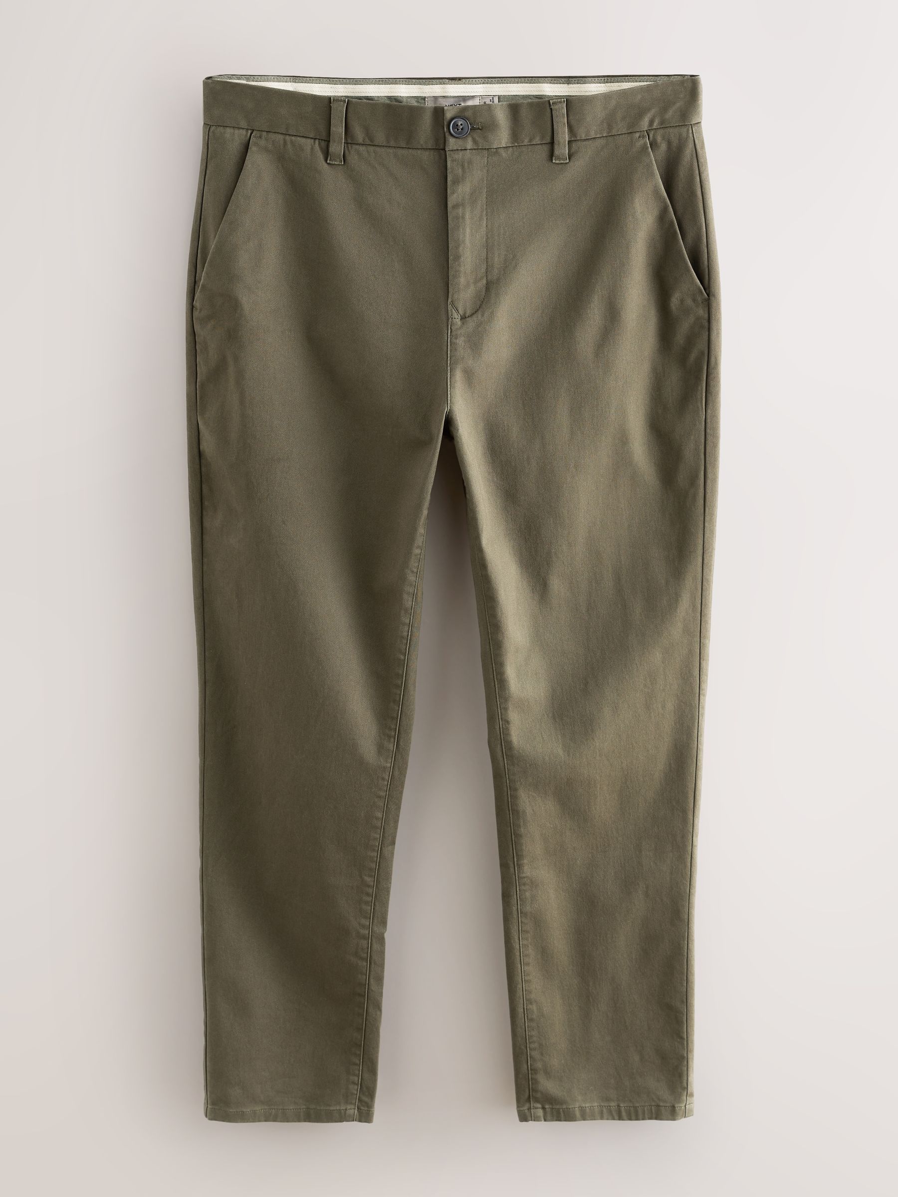 Olijfgroen - Slim Fit - Stretchy chino