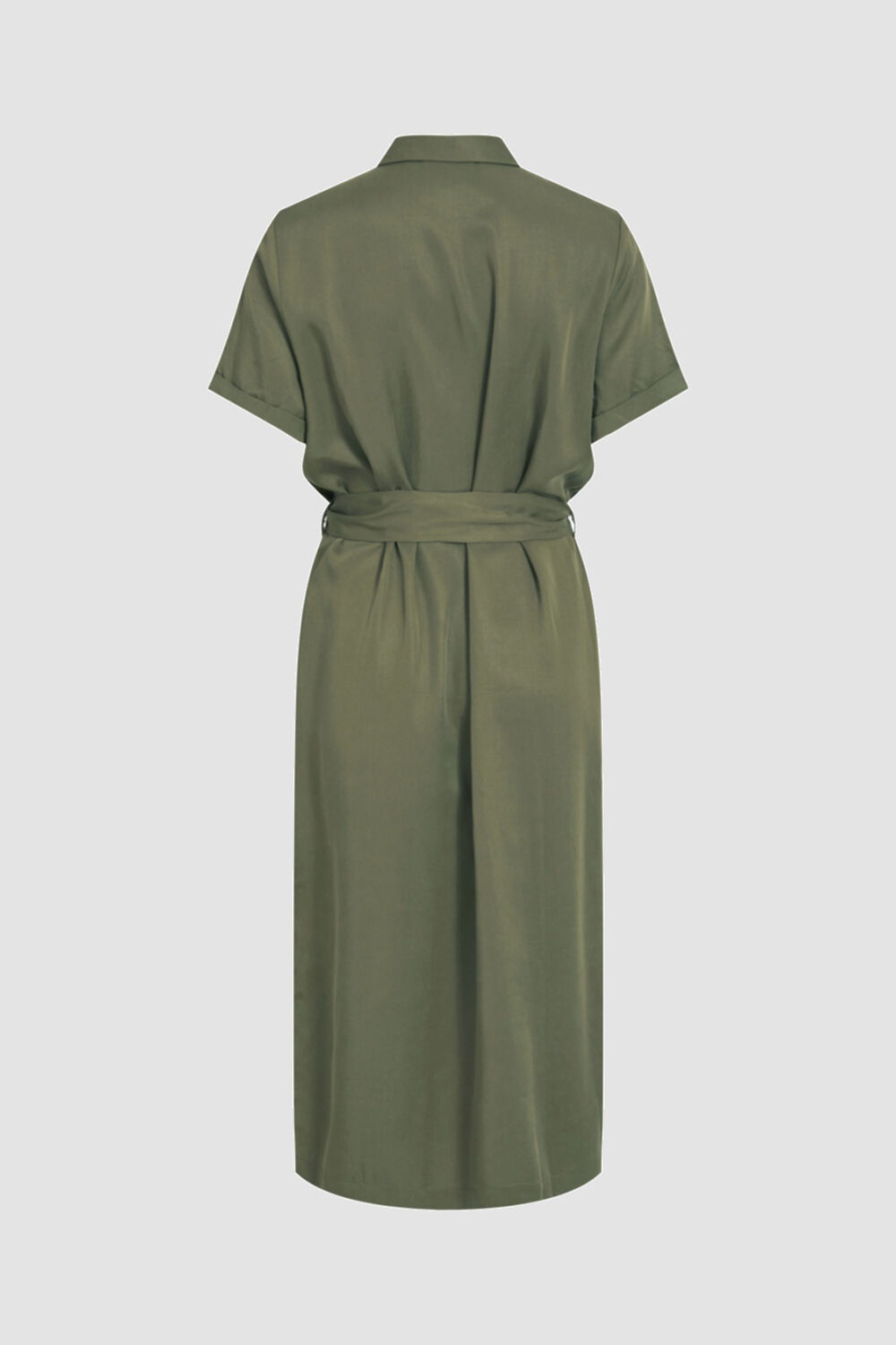 Vestido longo tipo camisa - Verde