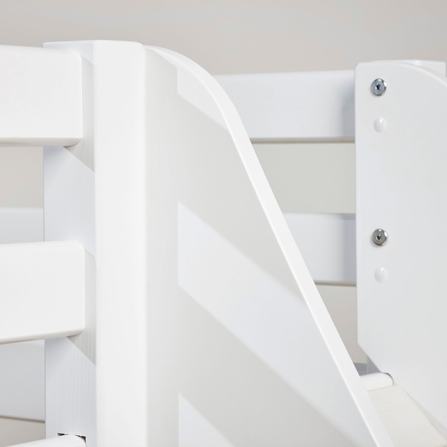 Hoppekids Hochbett »«Winter Wonderland»« Set,  70x160 mit Rutsche, Vorhang & Matratze