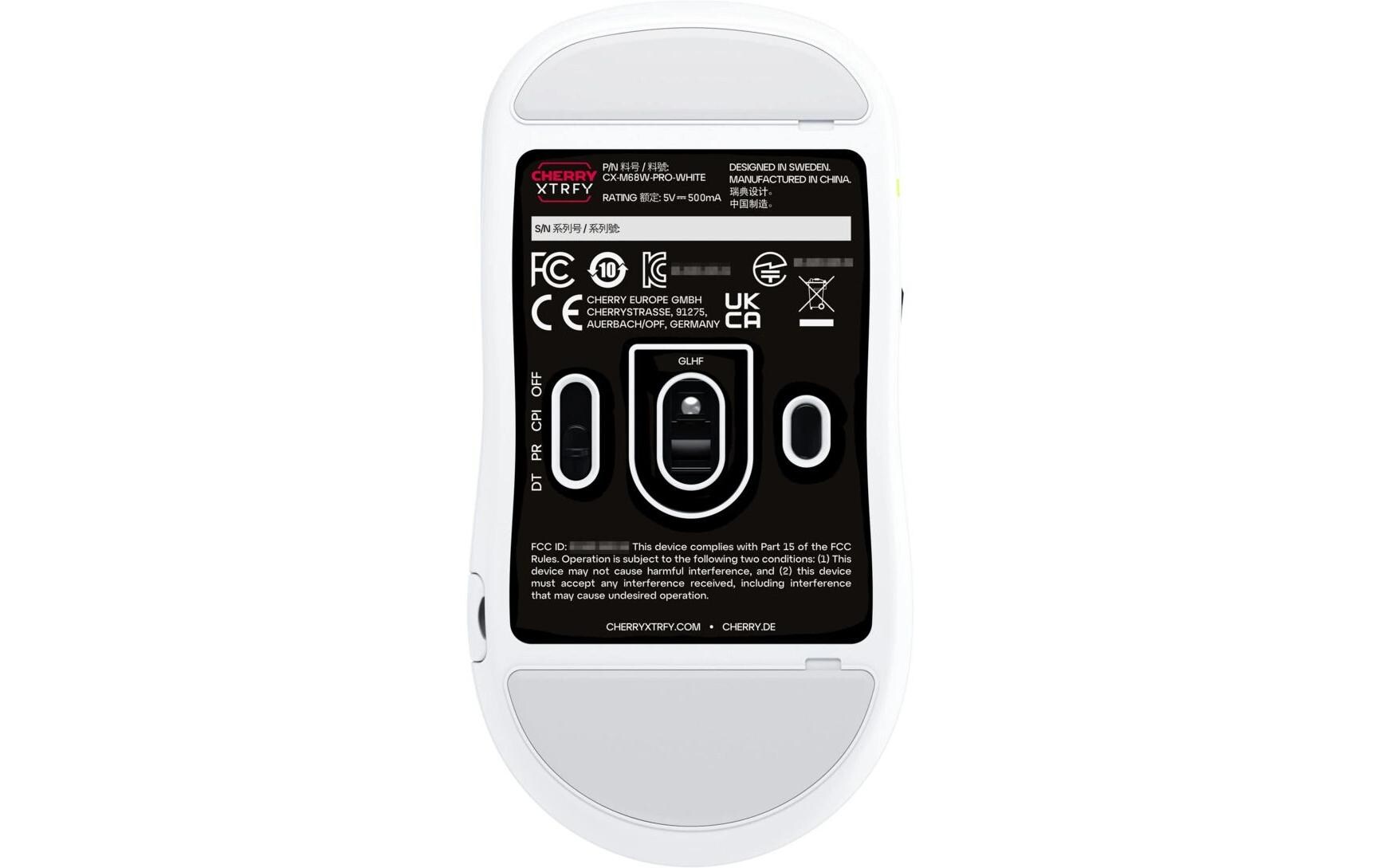 Gaming-Maus XTRFY M68 Pro Weiss<br>Ultraschnelle ergonomische Gaming-Maus
